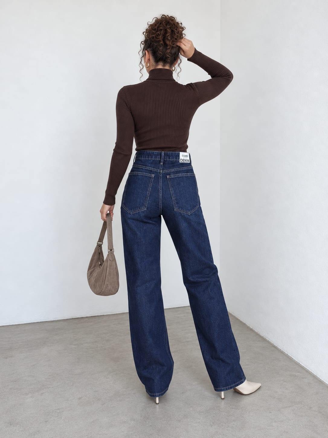 Baggy High-Waist Royal Indigo Navy Blue Jeans Baggy CIZARO - Cizaro Jeans