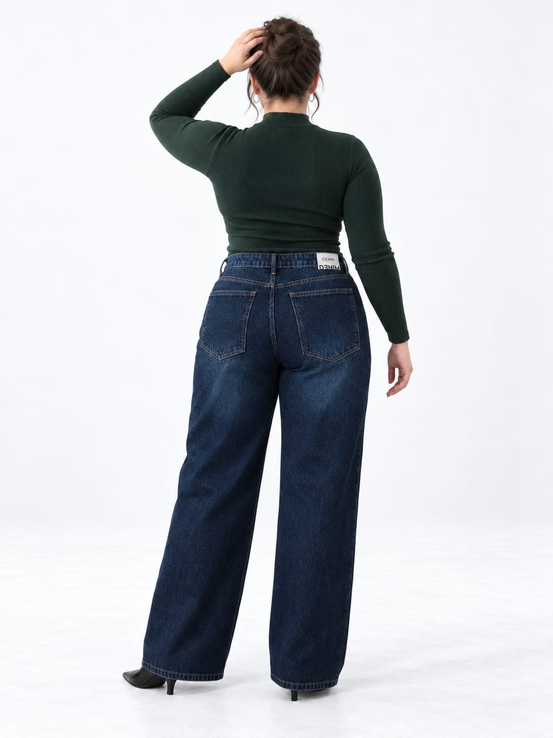 Baggy – High-Waist Deep Vintage Blue Jeans Baggy CIZARO - Cizaro Jeans