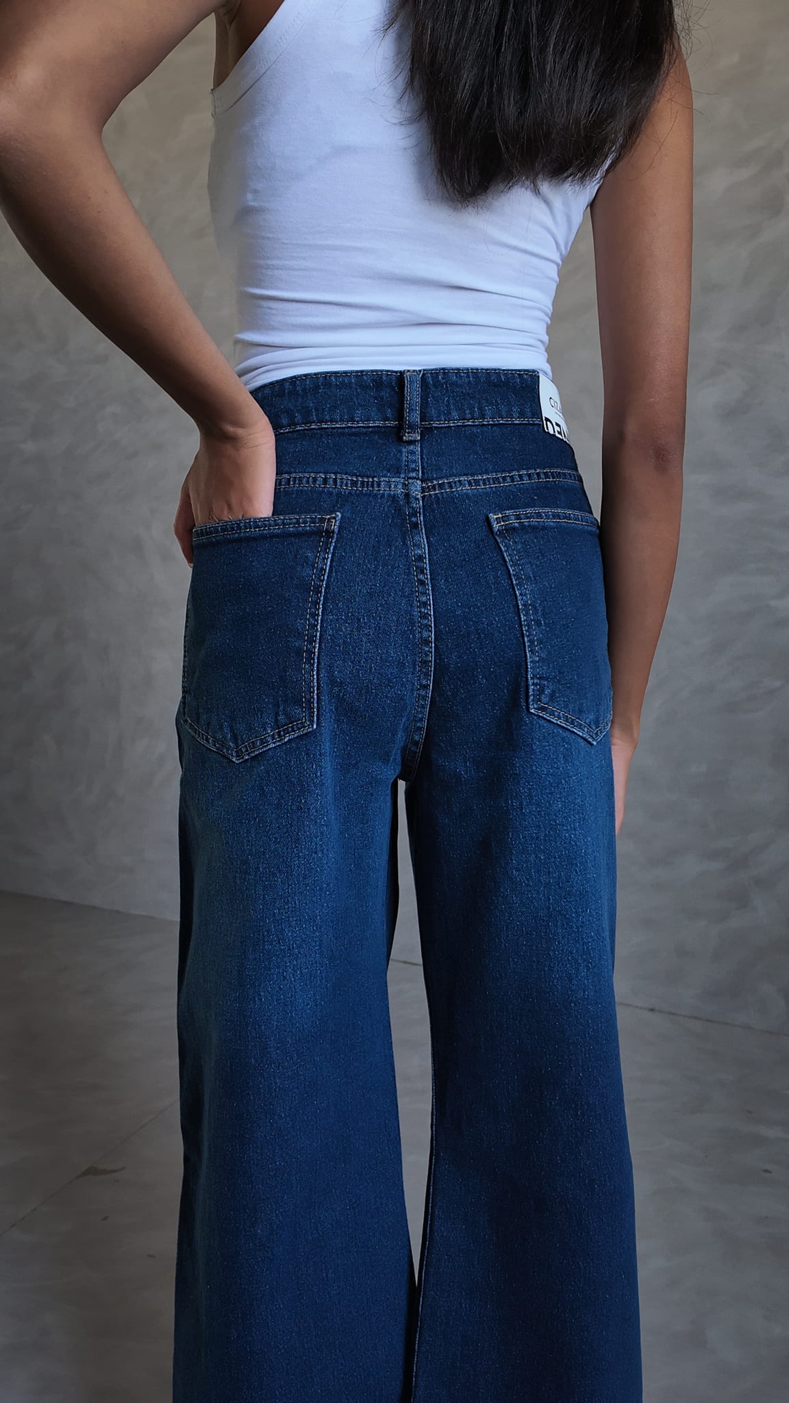 Baggy High Waist – Midnight Ocean Blue Jeans Baggy CIZARO - Cizaro Jeans