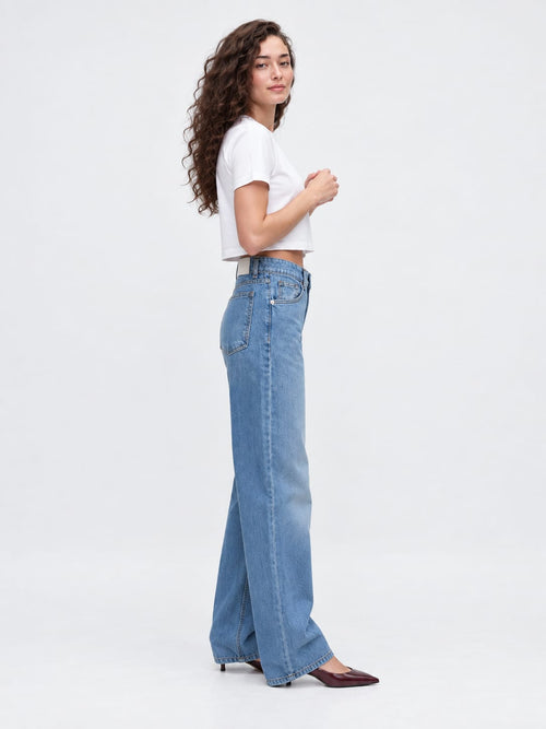 Baggy High waist Washed Blue jeans
