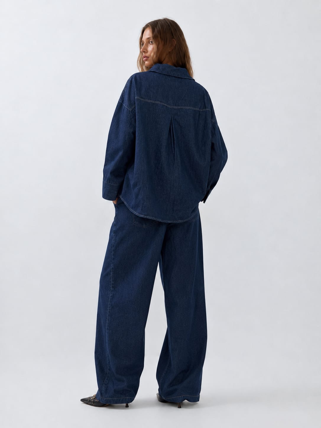 Oversized Raw Denim Shirt