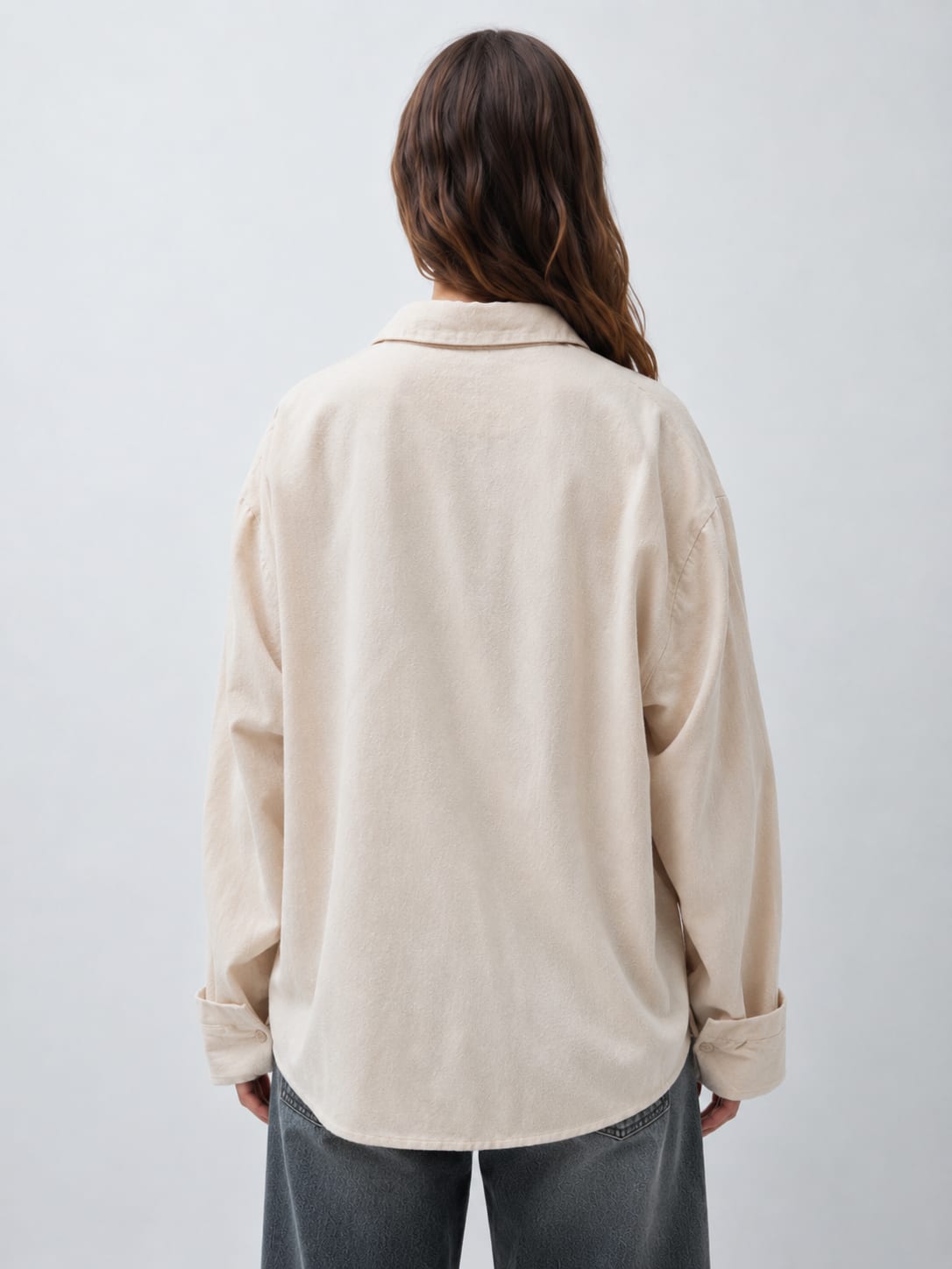 Linen Blend Open Front Cardigan – Beige