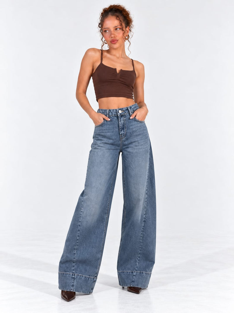 Extreme Wide-Leg High-Waist – Marine Blue Jeans