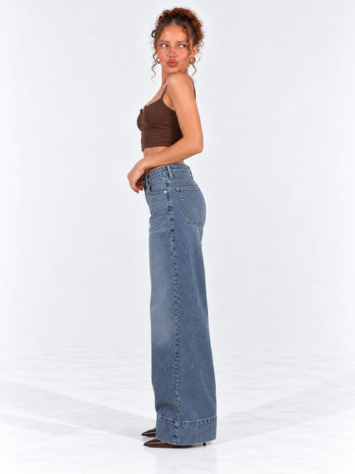 Extreme Wide-Leg High-Waist – Marine Blue Jeans