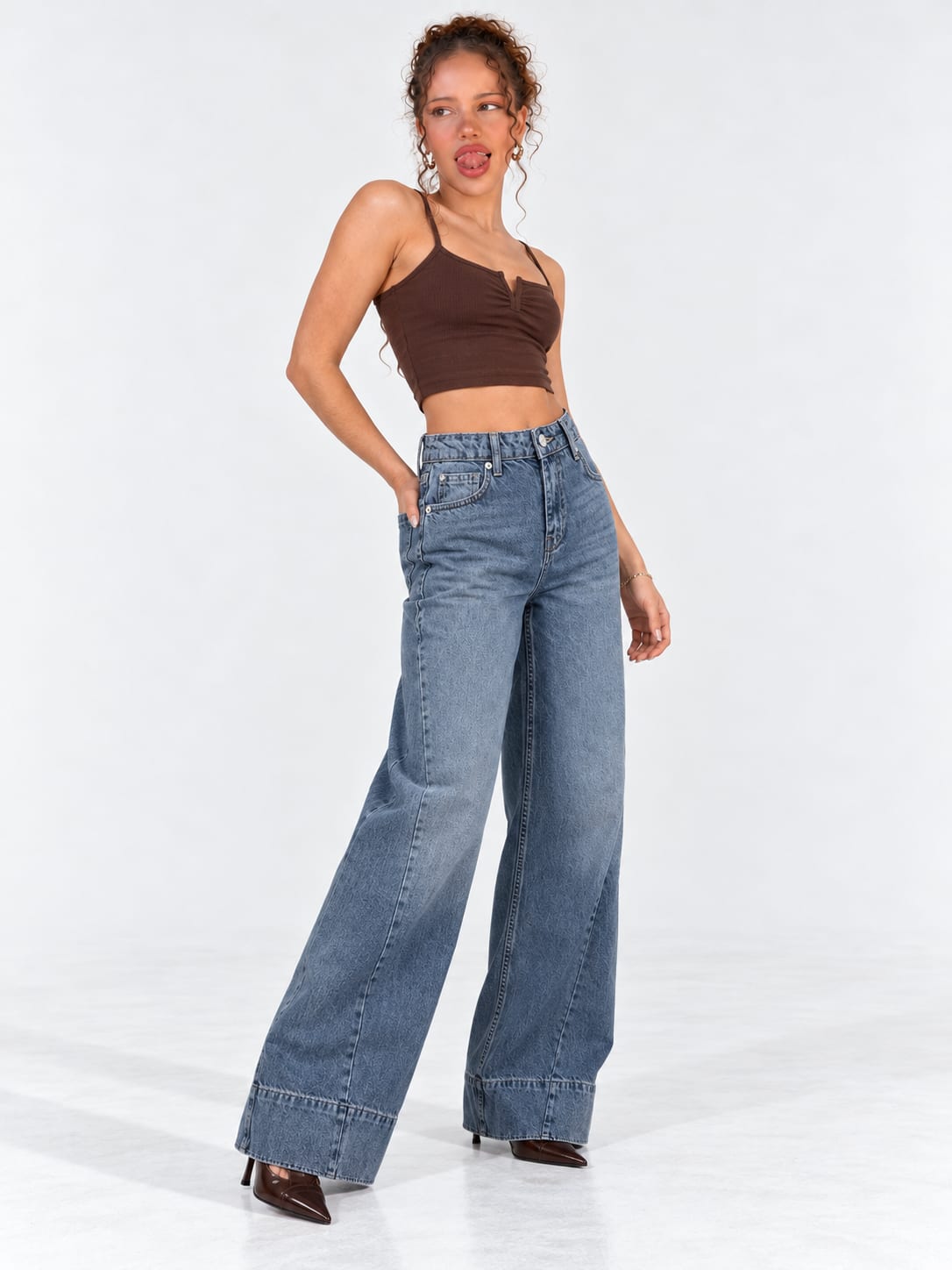 Extreme Wide-Leg High-Waist – Marine Blue Jeans