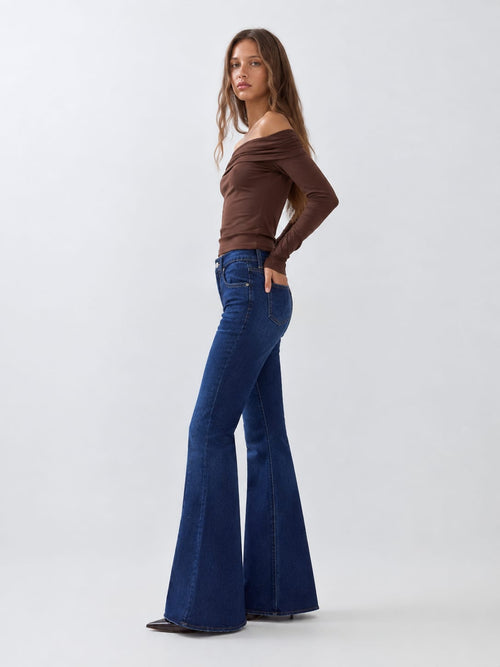 Flare – High-Waist Rich Blue Jeans