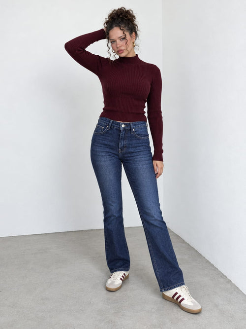 Flare High-Waist – Deep Ocean Blue Jeans