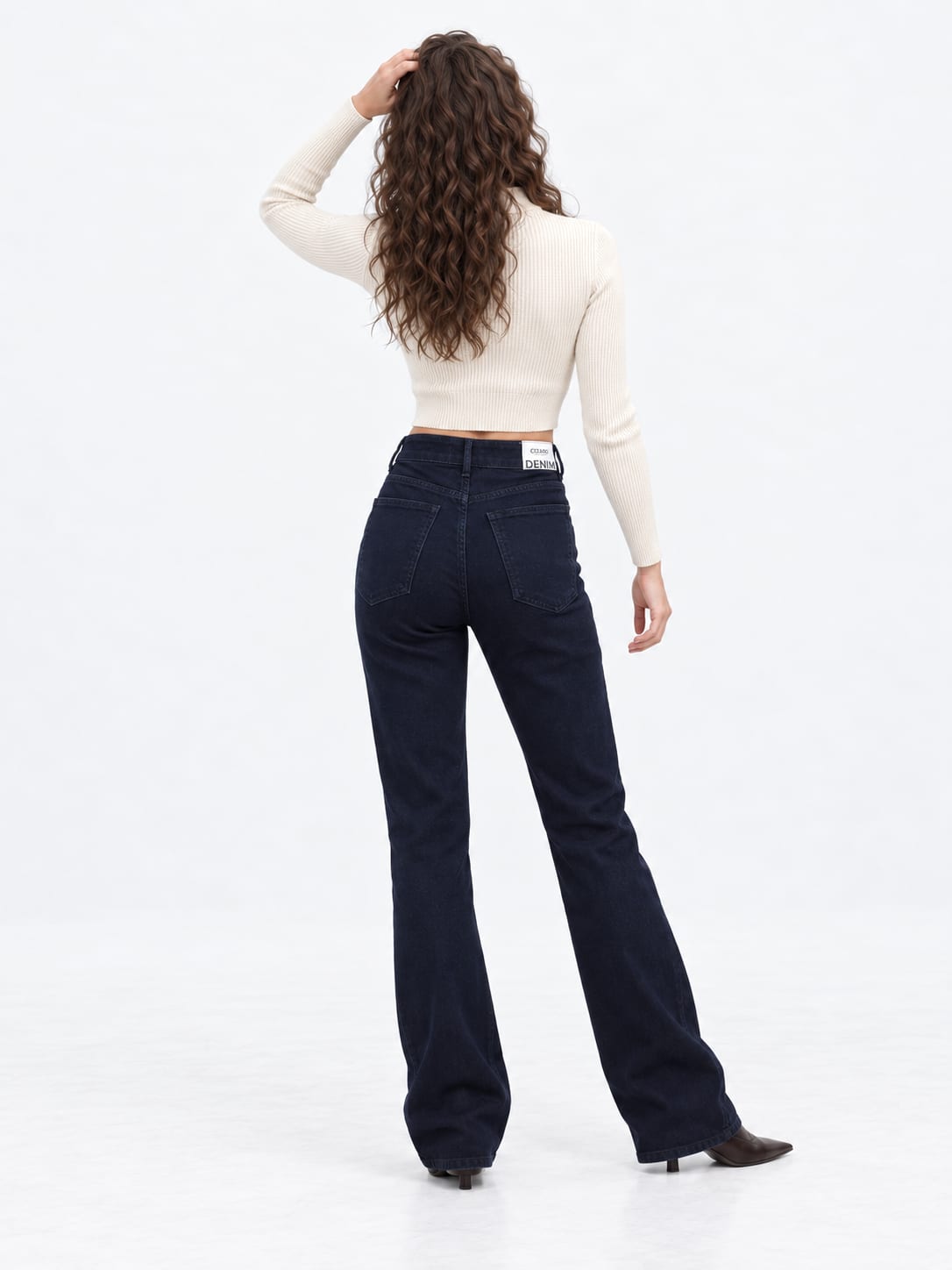Flare High-Waist Midnight Black Jeans