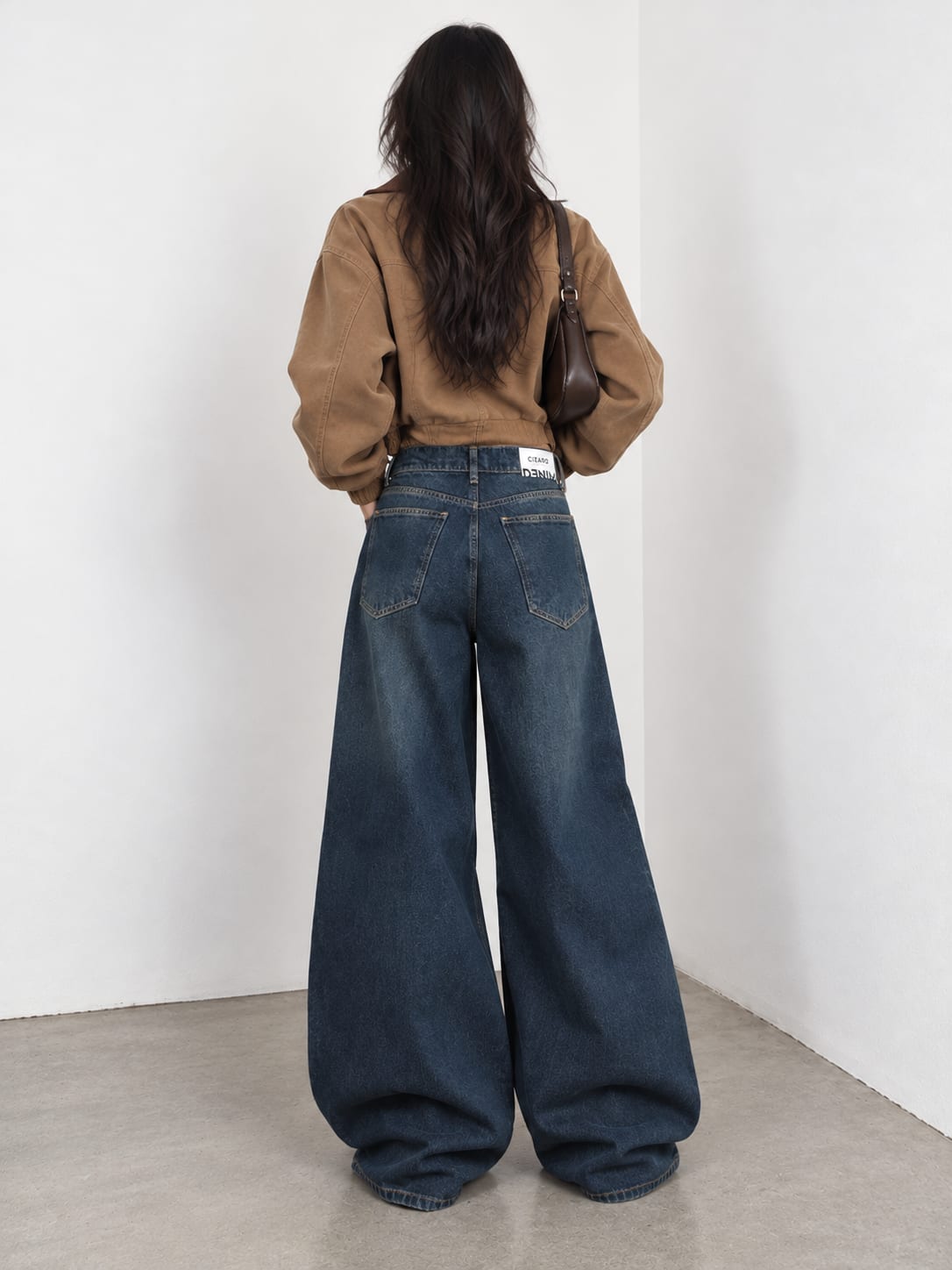 Loose Baggy High-Waist Deep Ocean Blue Jeans Loose Baggy CIZARO - Cizaro Jeans