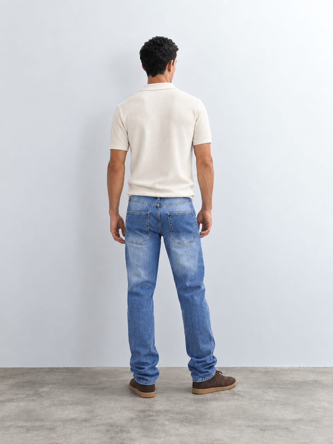 Relaxed Fit Mid Vibrant Blue Jeans Relaxed Fit CIZARO - Cizaro Jeans