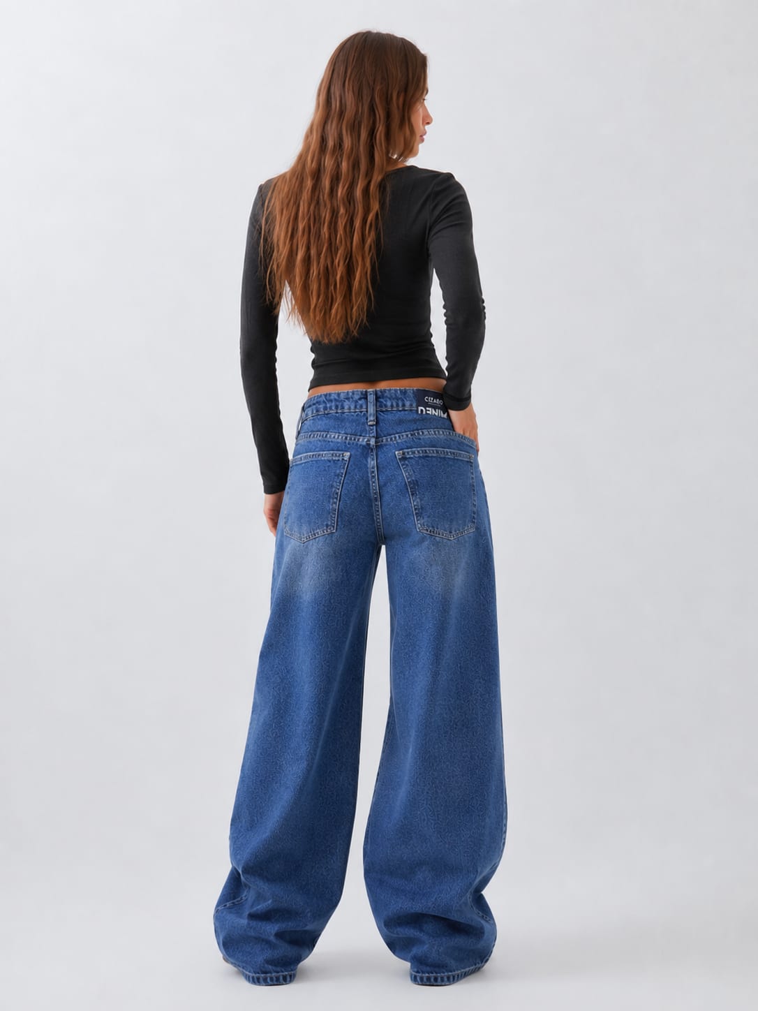 Super Baggy Low-Waist Mid Vintage Blue Jeans