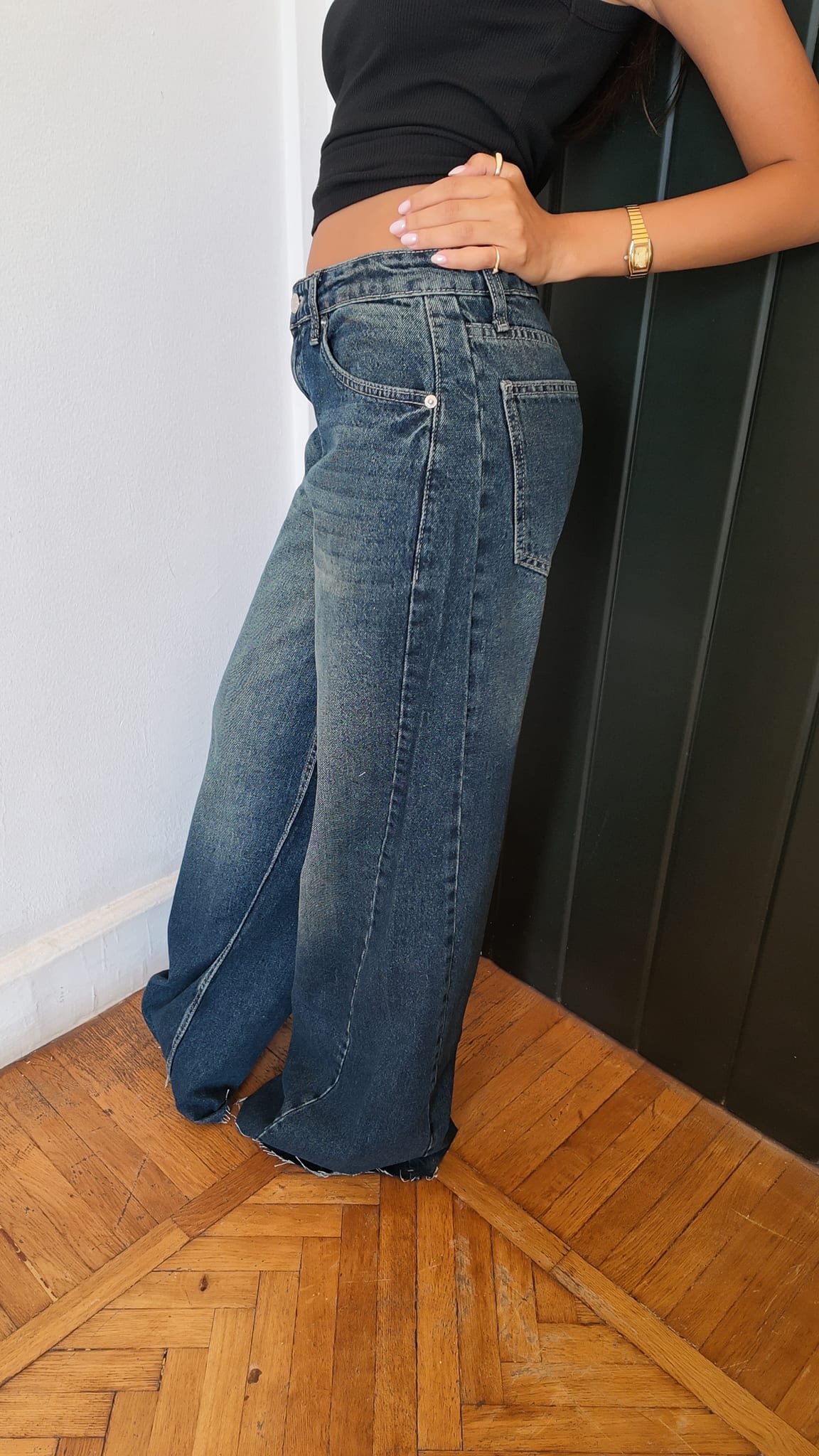 Super Baggy Low-Waist Deep Vintage Blue Jeans Supper baggy CIZARO - Cizaro Jeans