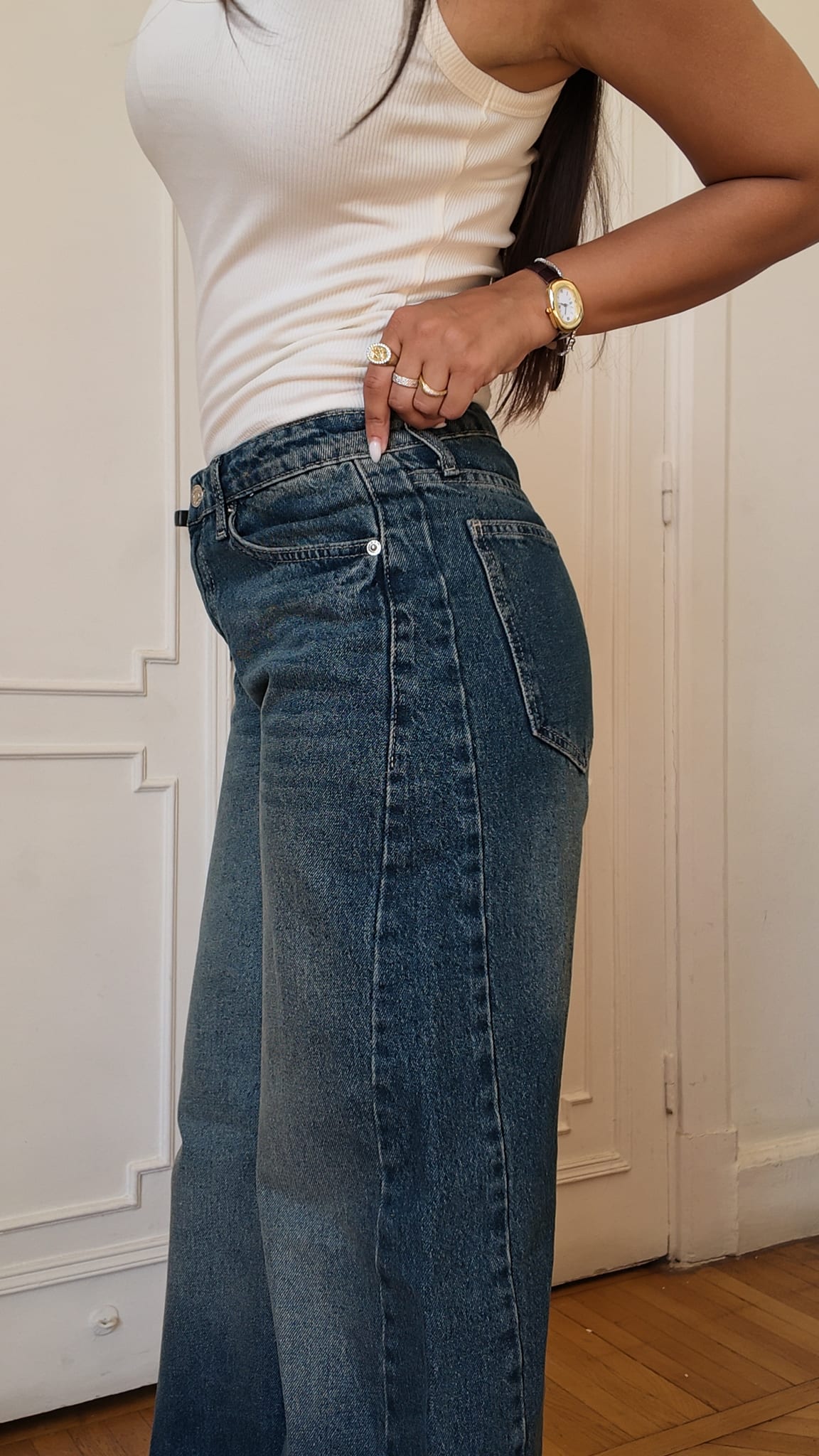 Super Baggy High-Waist Vintage Ocean Blue Jeans