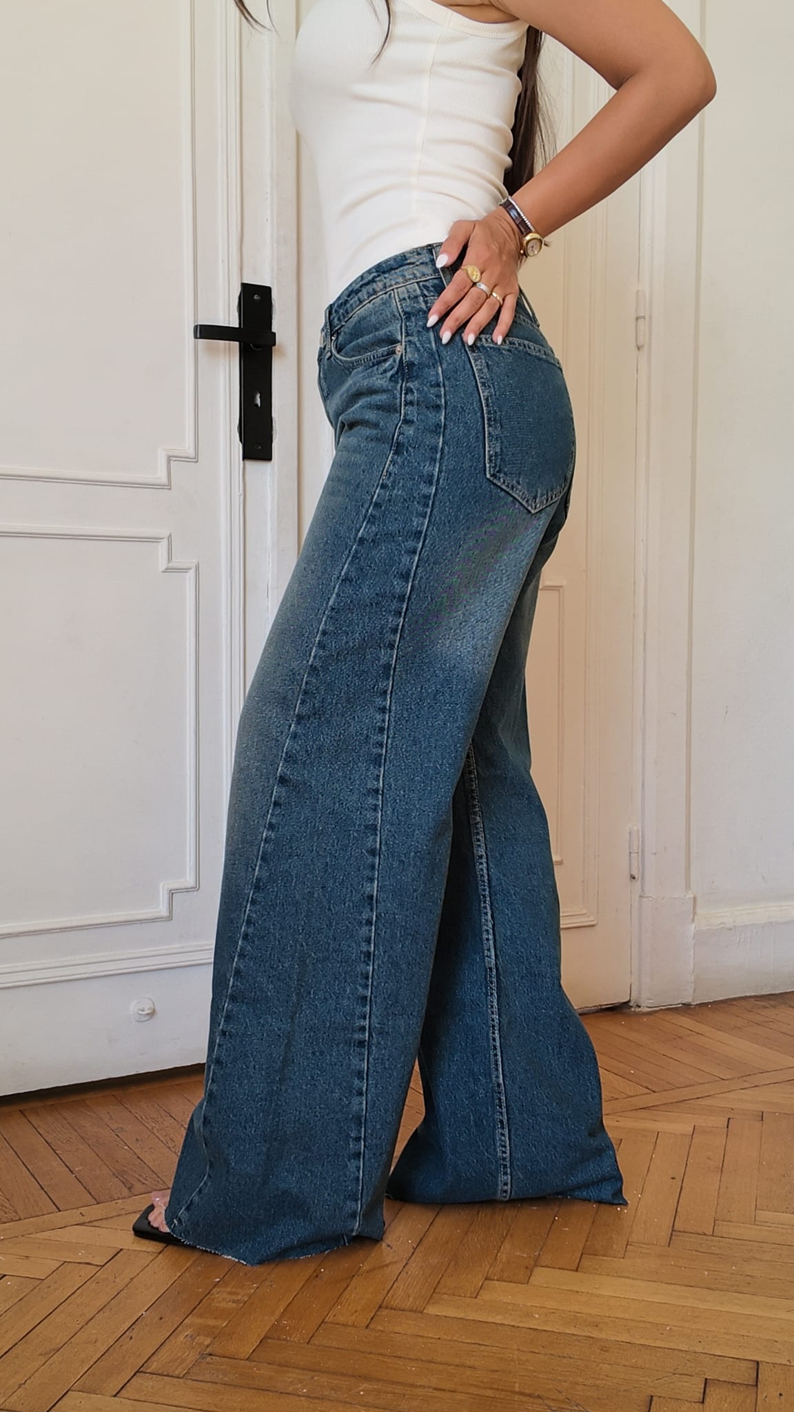 Super Baggy High-Waist Vintage Ocean Blue Jeans