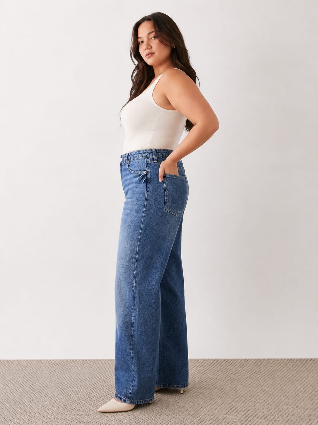 Super Baggy High-Waist Mid Vintage Blue Jeans