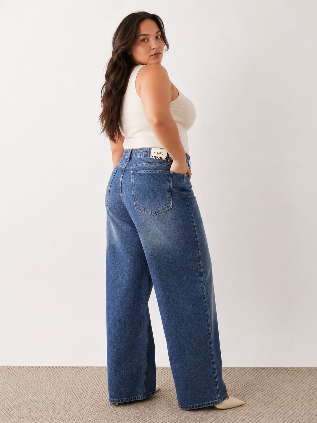 Super Baggy High-Waist Mid Vintage Blue Jeans