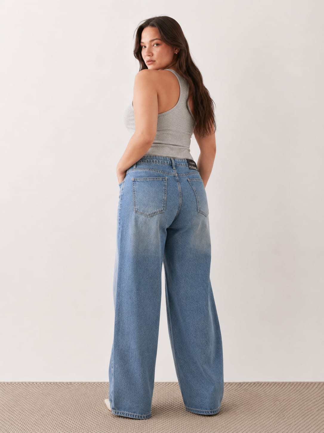 Super Baggy High-Waist Light Vintage Blue Jeans