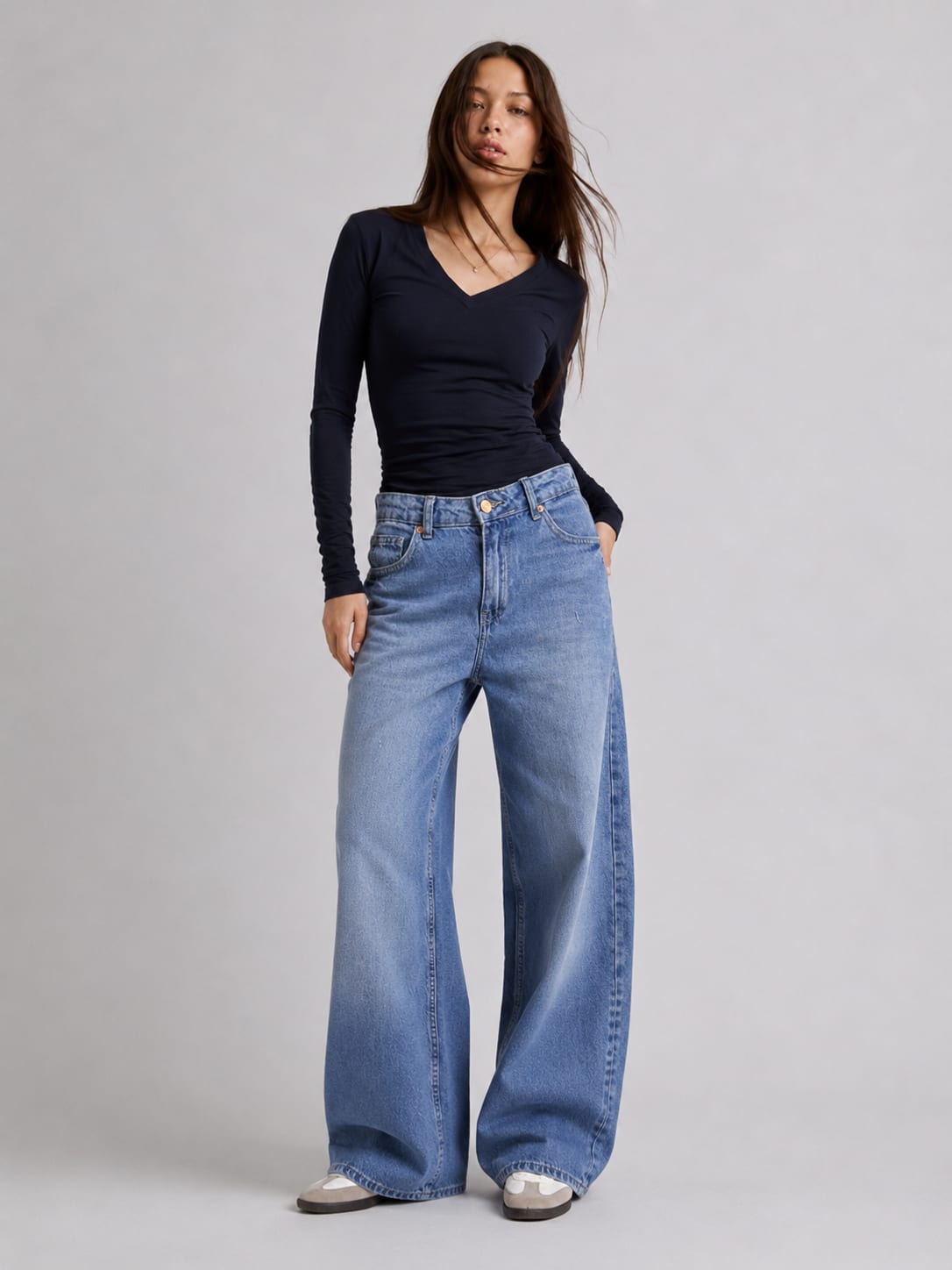 Super Baggy – High-Waist Light Vintage Blue Jeans