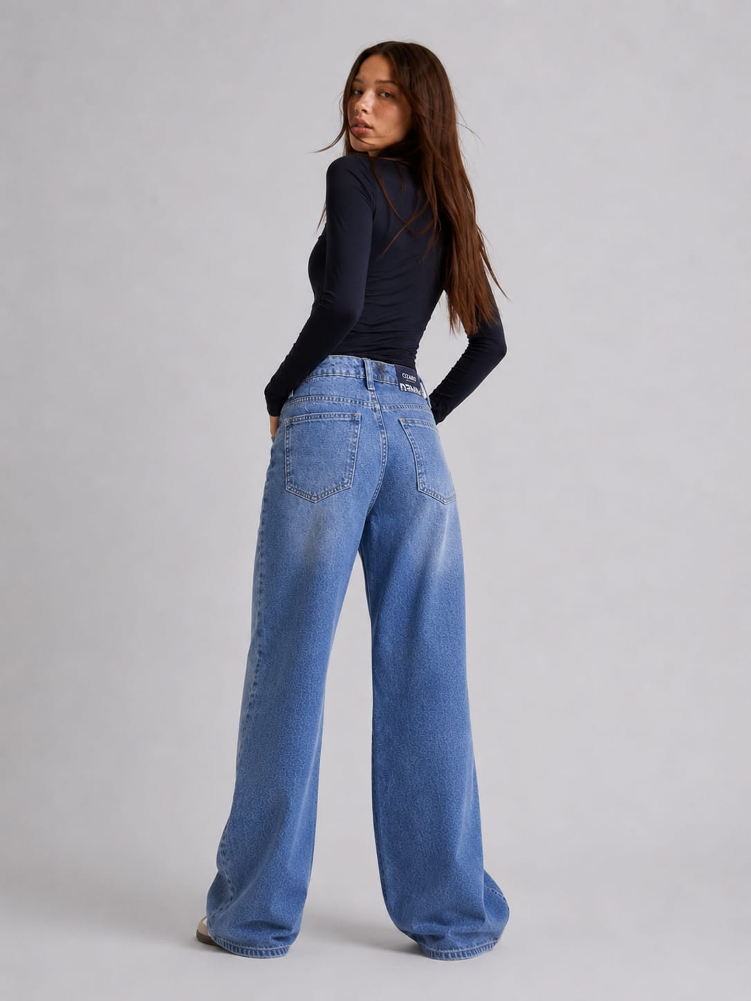Super Baggy – High-Waist Light Vintage Blue Jeans Super baggy CIZARO - Cizaro Jeans
