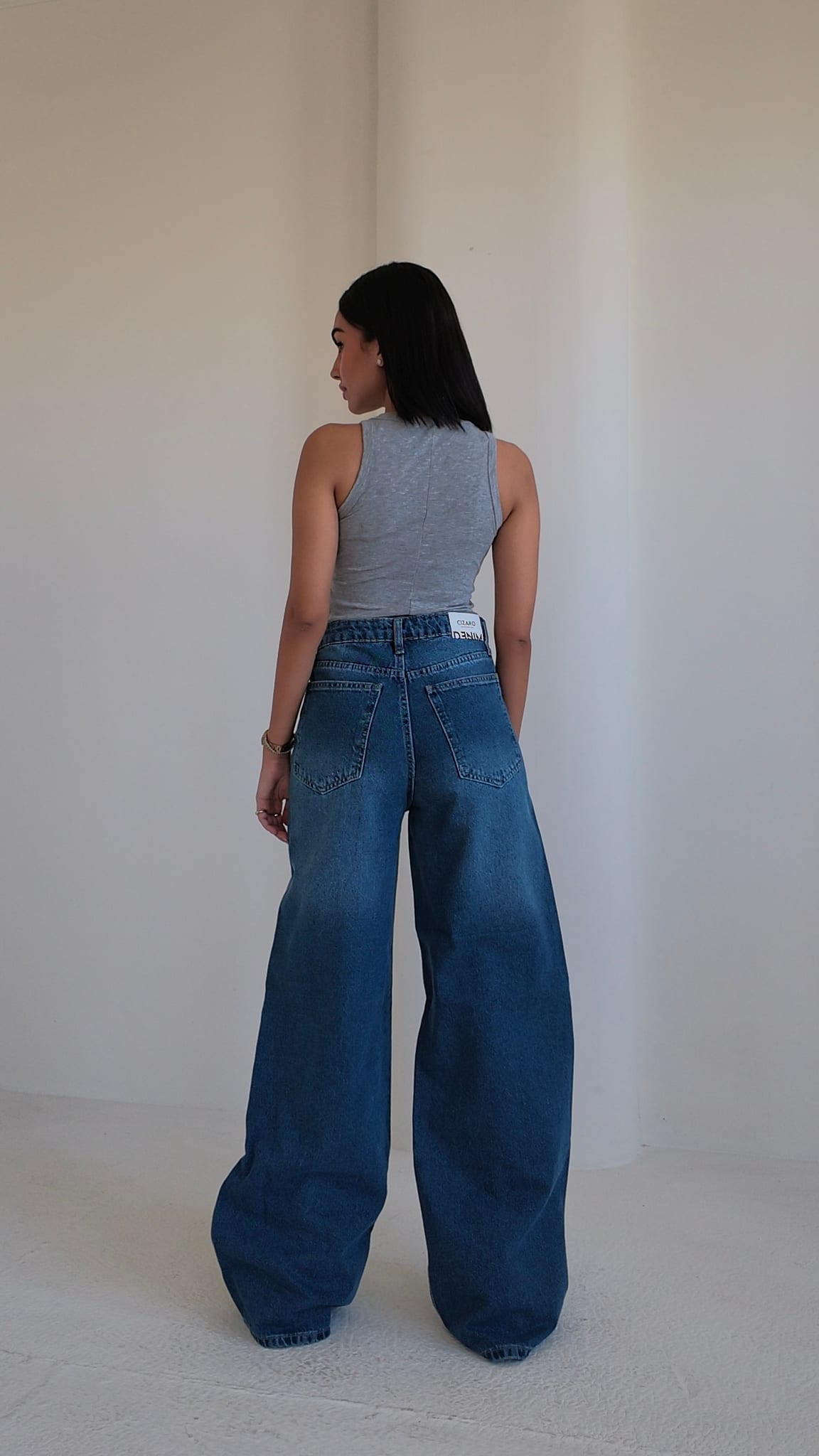 Super Baggy – High Waist Ocean Blue Jeans