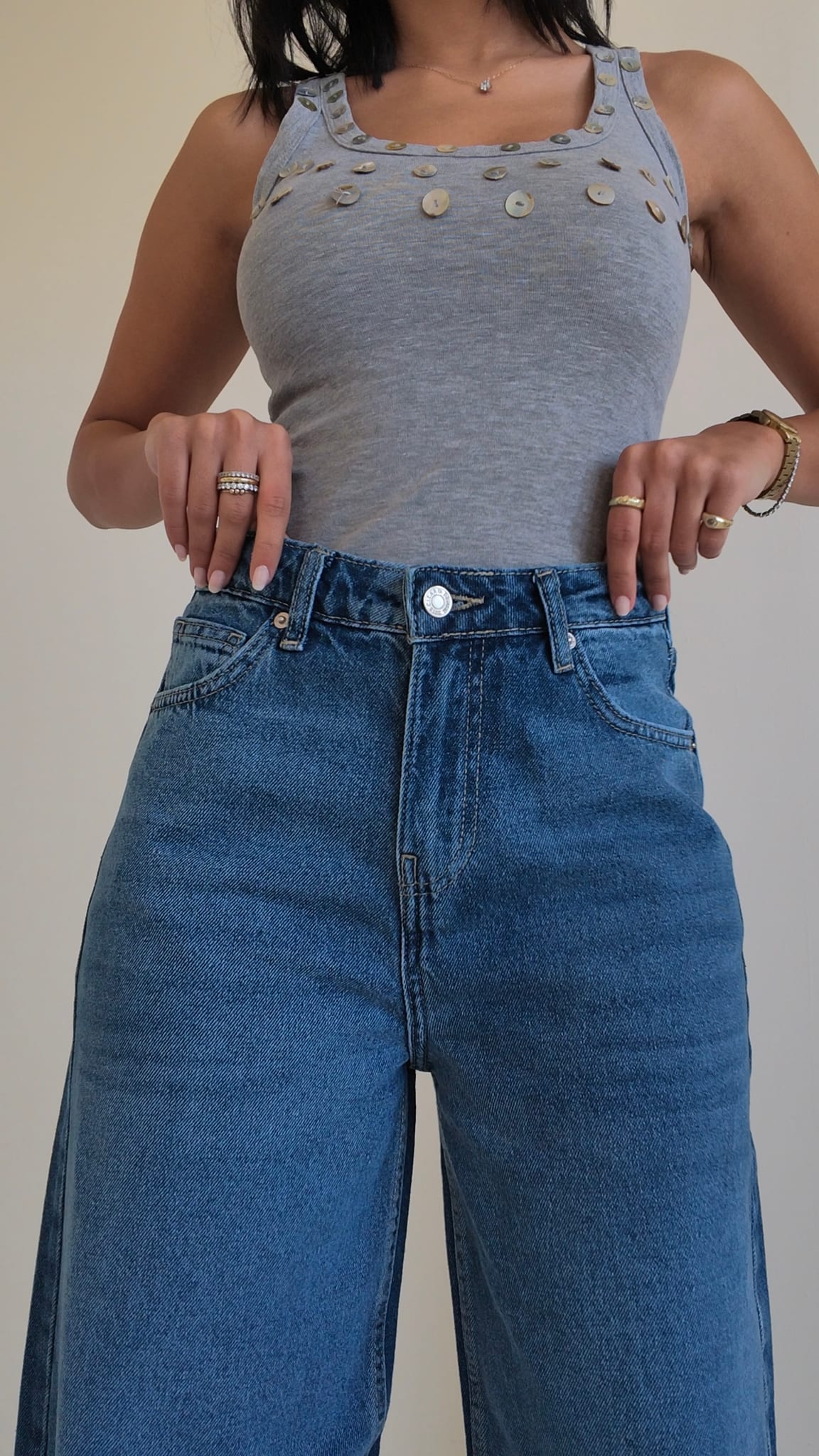 Super Baggy – High Waist Ocean Blue Jeans