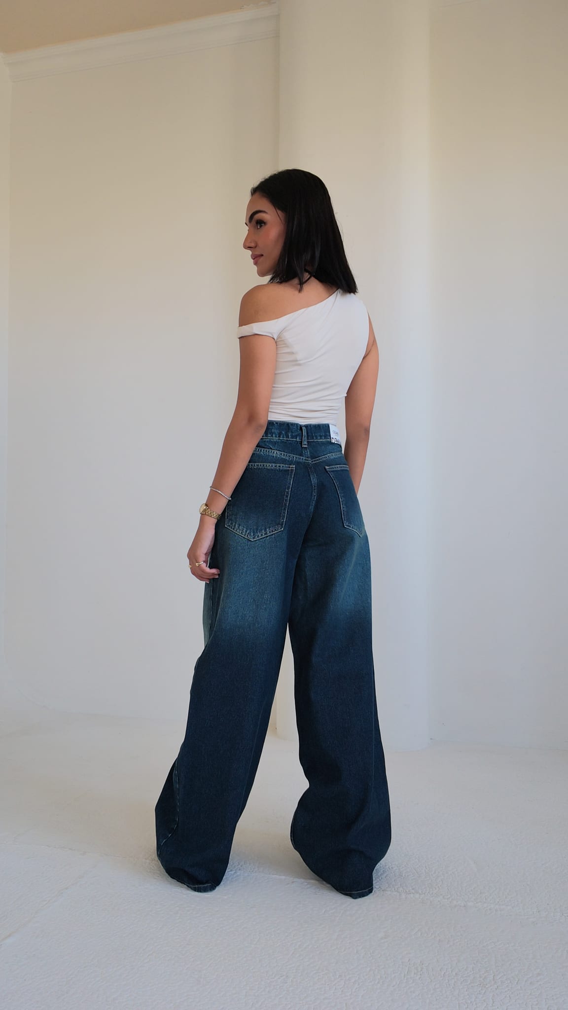 Super Baggy High-Waist Midnight Vintage Green Jeans Super Baggy CIZARO - Cizaro Jeans