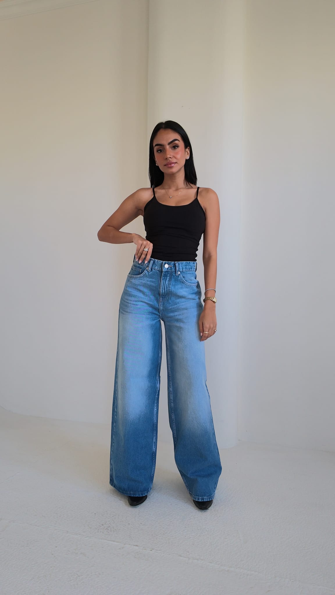 Super Baggy High-Waist Faded Vintage Blue Jeans Super Baggy CIZARO - Cizaro Jeans