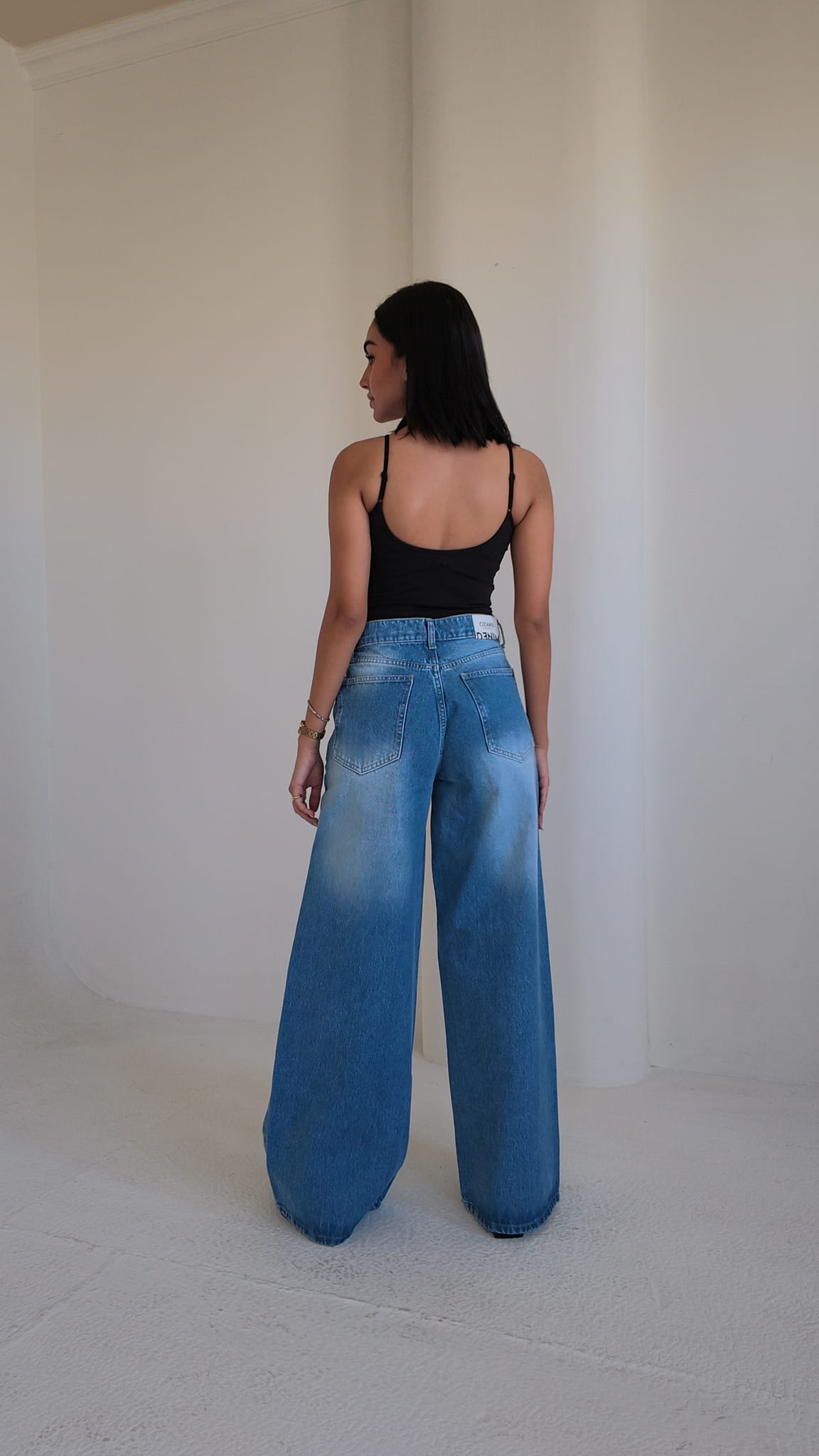 Super Baggy High-Waist Faded Vintage Blue Jeans Super Baggy CIZARO - Cizaro Jeans