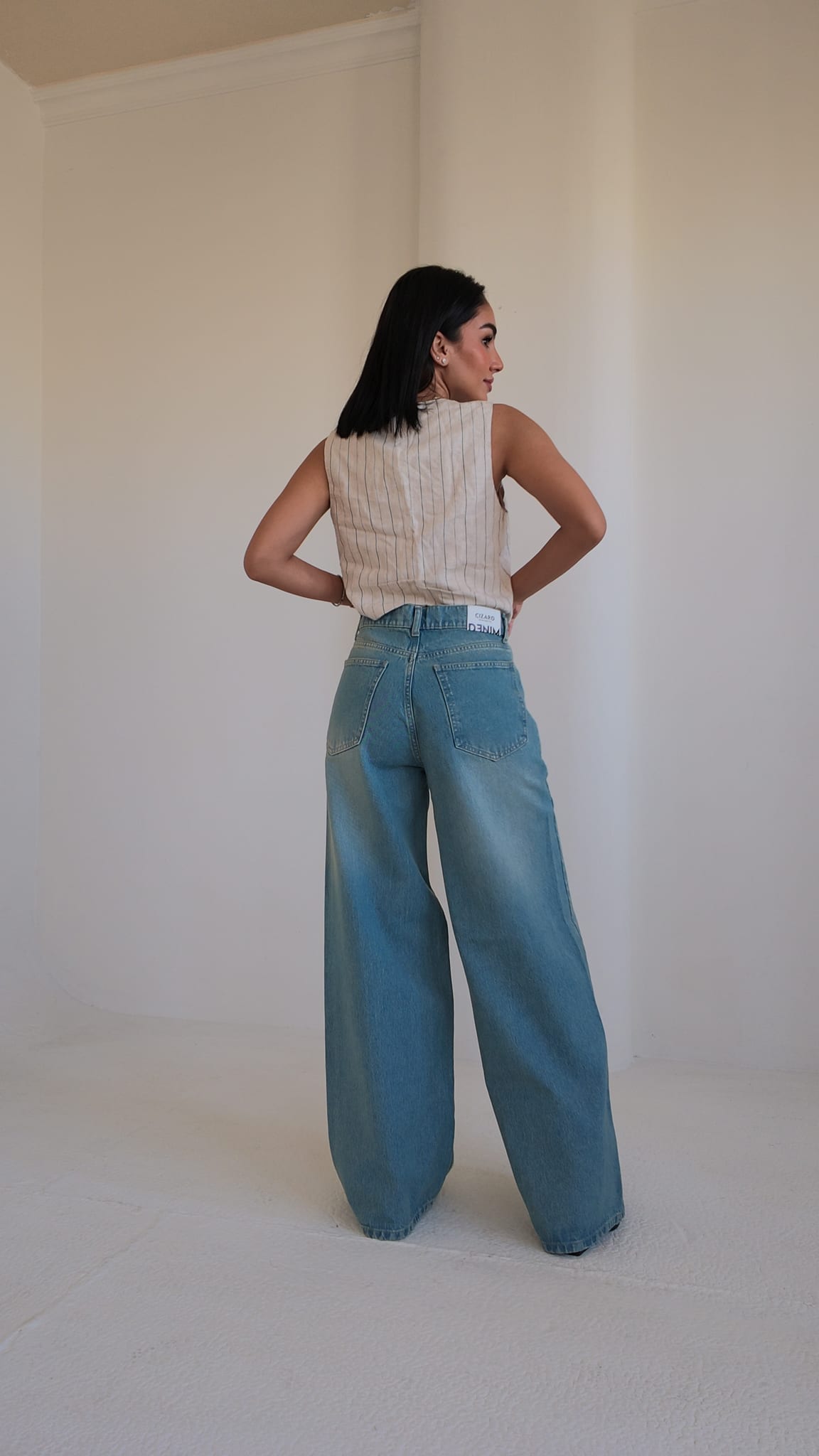 Super Baggy High-Waist Vintage Sky Blue Jeans Super Baggy CIZARO - Cizaro Jeans