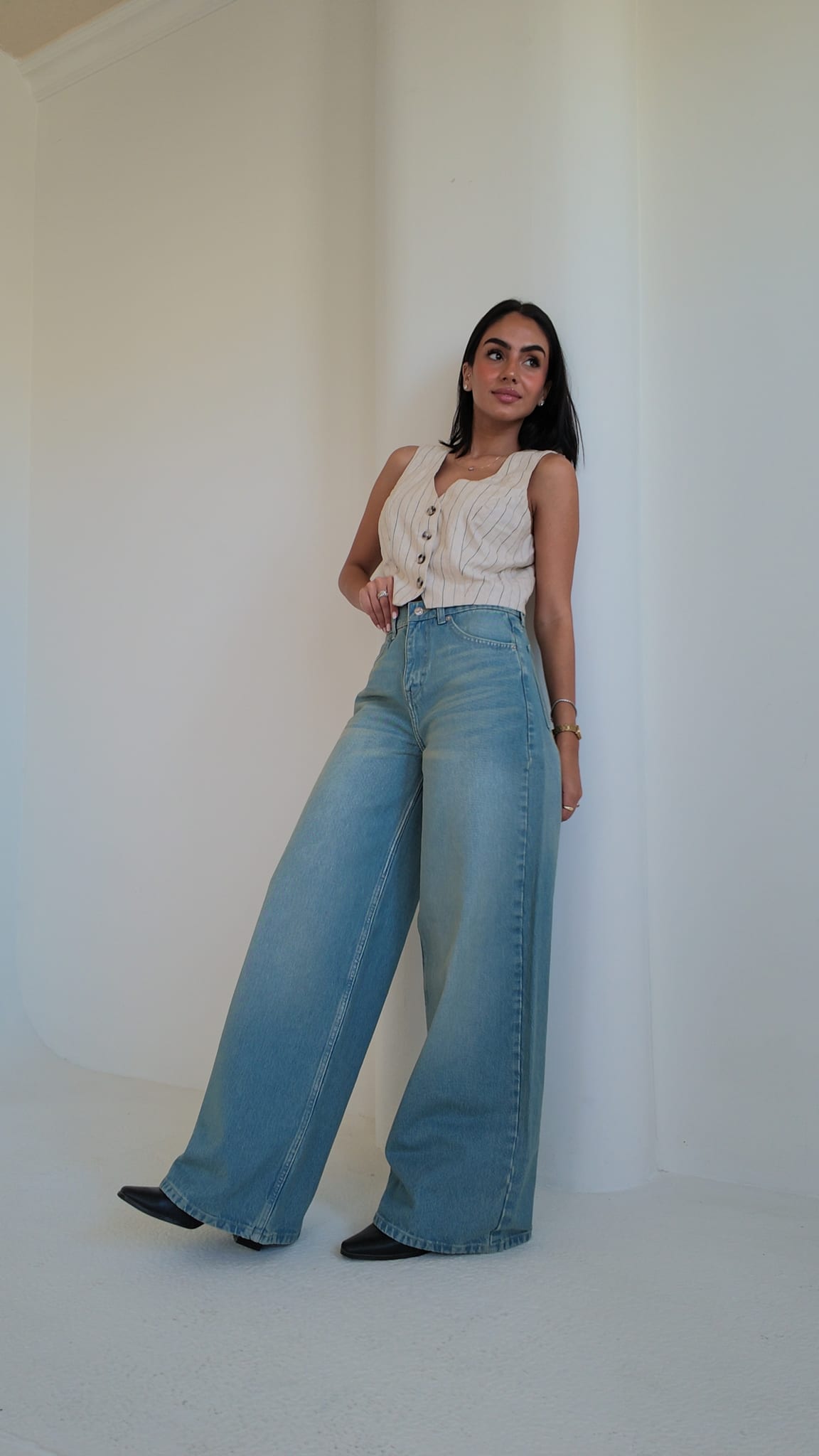 Super Baggy High-Waist Vintage Sky Blue Jeans Super Baggy CIZARO - Cizaro Jeans