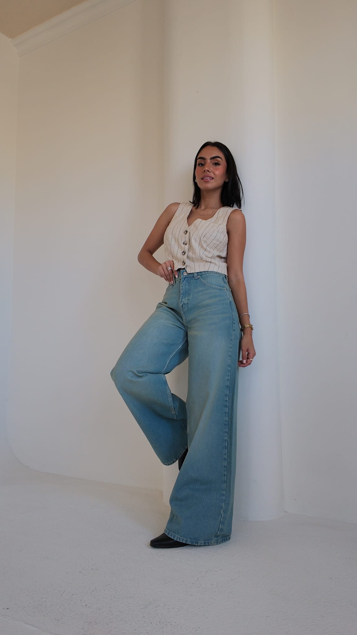 Super Baggy High-Waist Vintage Sky Blue Jeans Super Baggy CIZARO - Cizaro Jeans