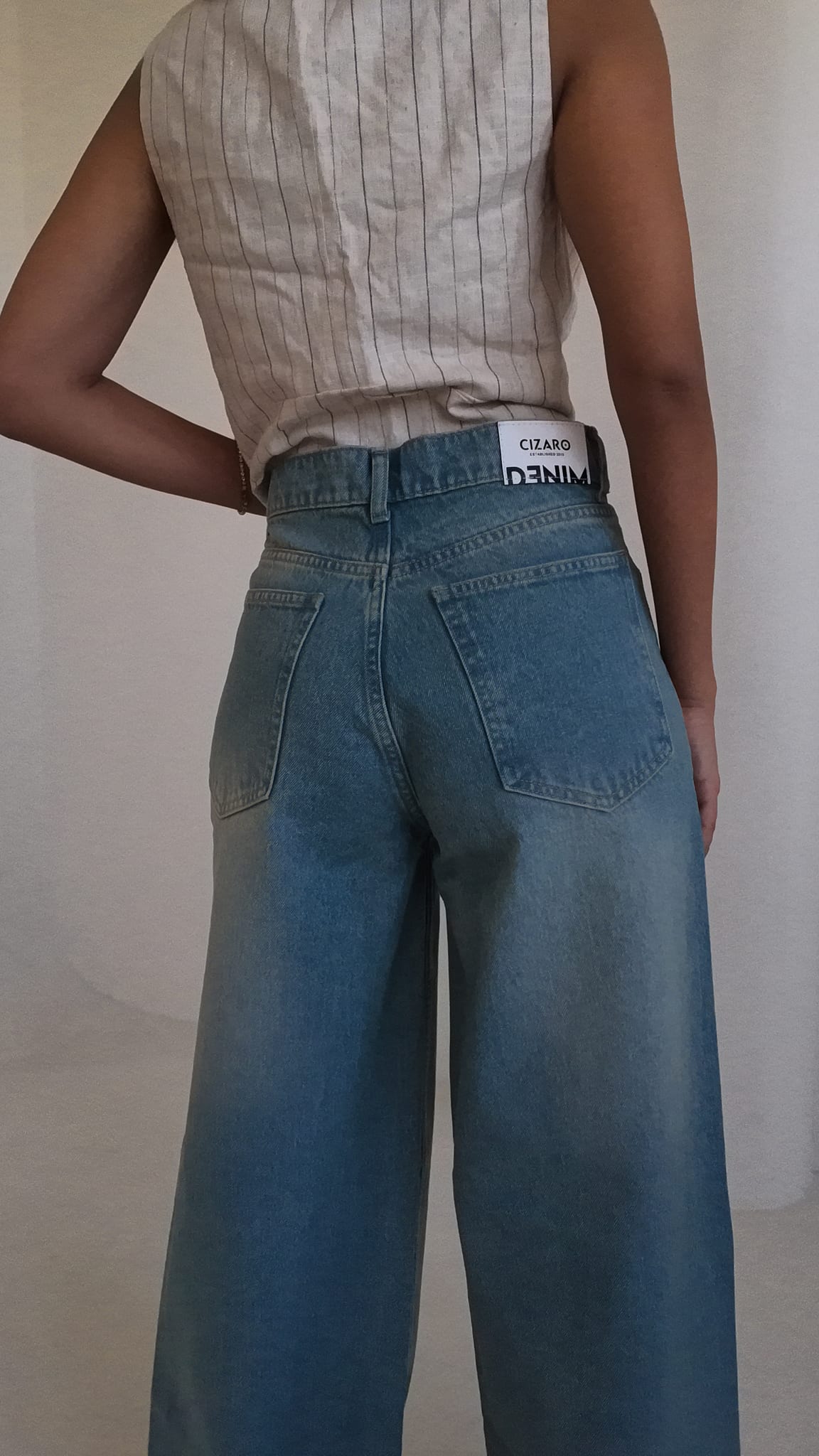 Super Baggy High-Waist Vintage Sky Blue Jeans Super Baggy CIZARO - Cizaro Jeans