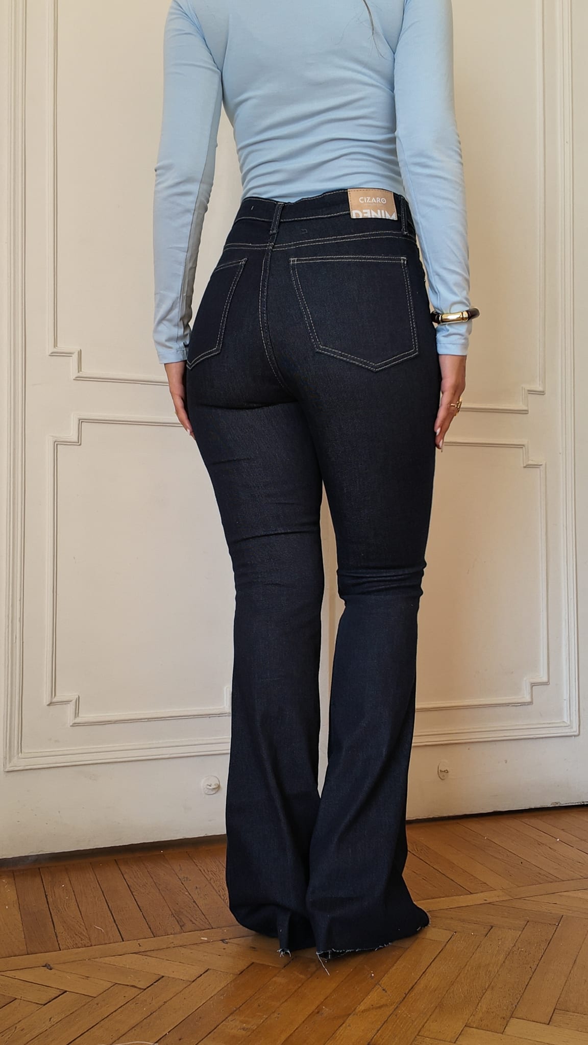 Flare High-Waist Dark Indigo Jeans