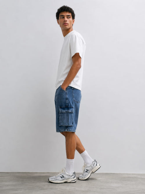 Cargo Denim Shorts