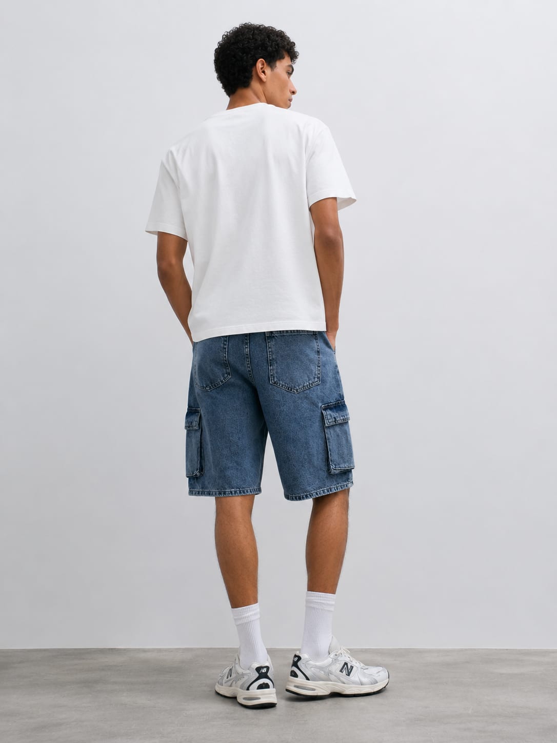Cargo Denim Shorts