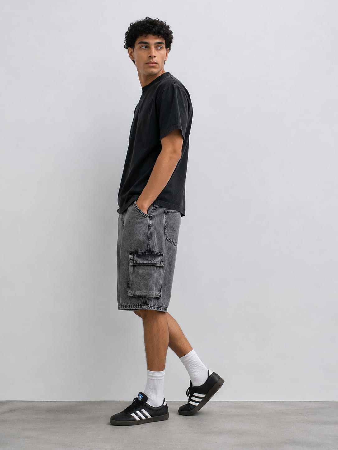 Cargo Denim Shorts
