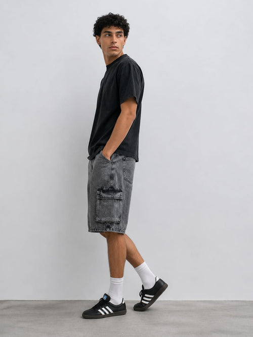 Cargo Denim Shorts