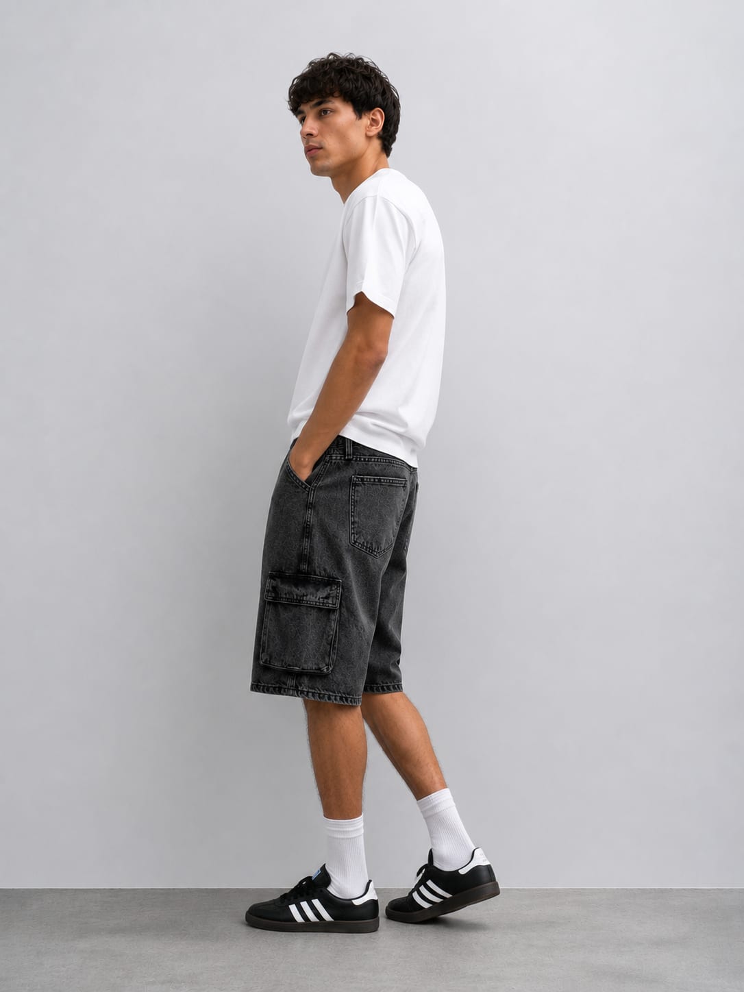 Cargo Denim Shorts
