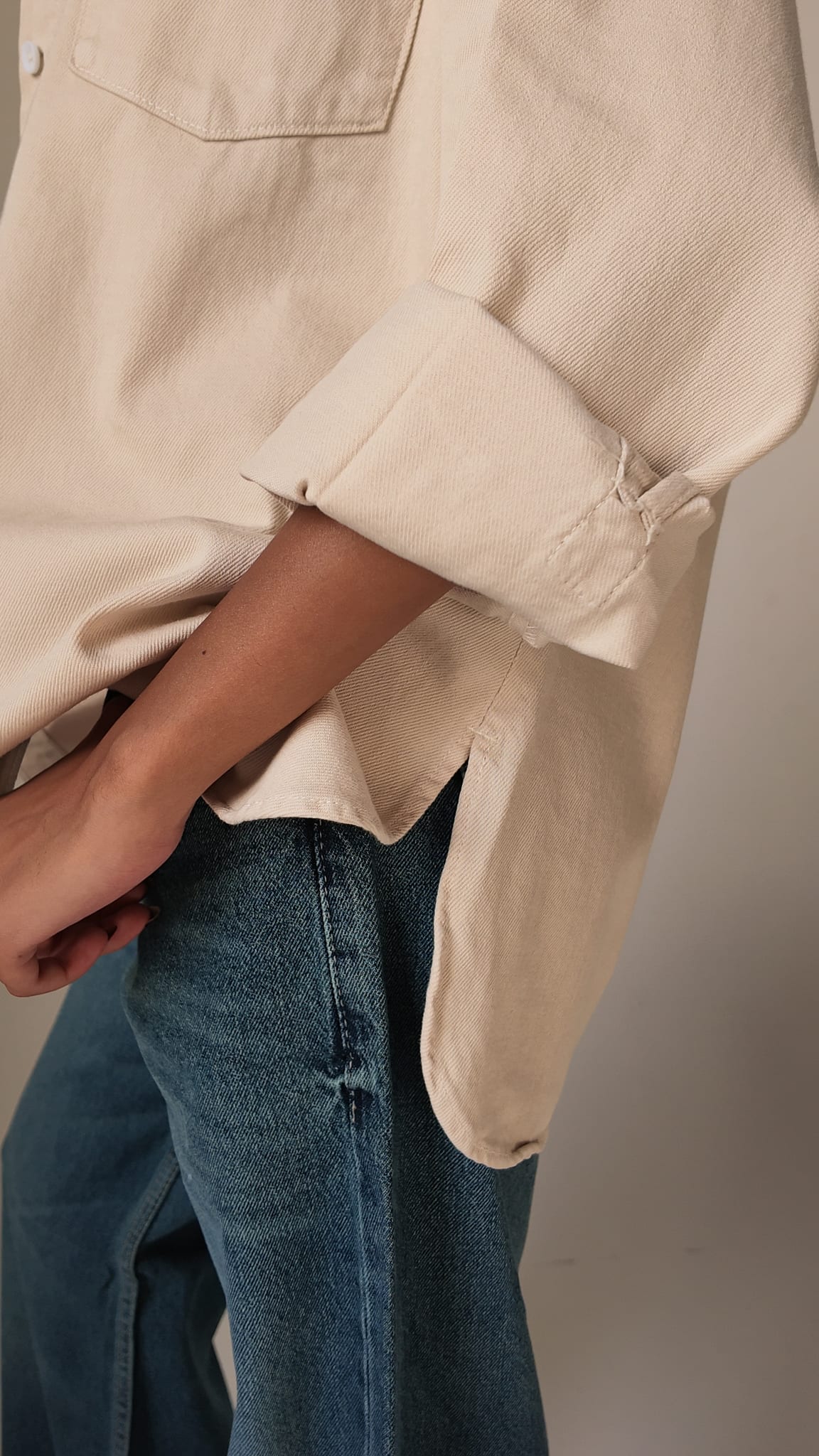 Oversized Beige Shirt