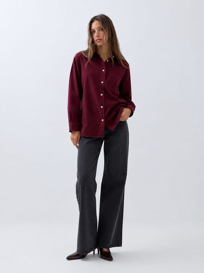 Oversized Burgundy Shirt