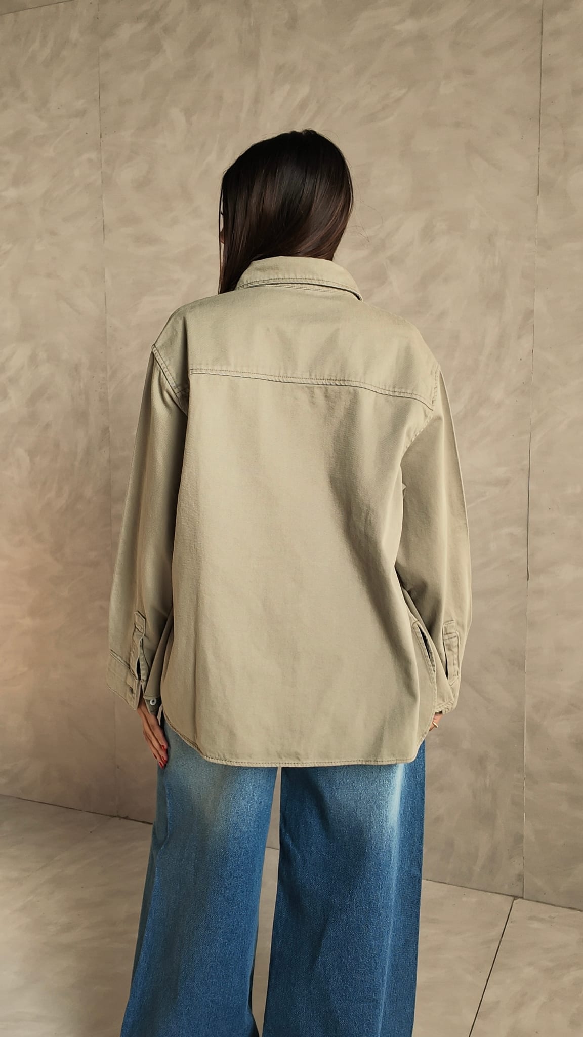 Oversized Khaki Shirt