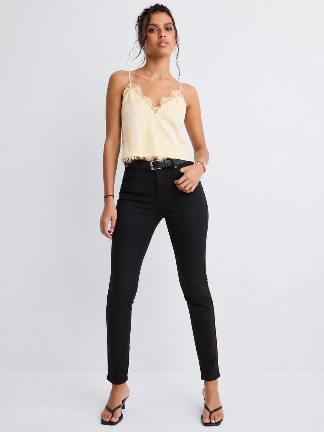 Skinny High waist  black jeans