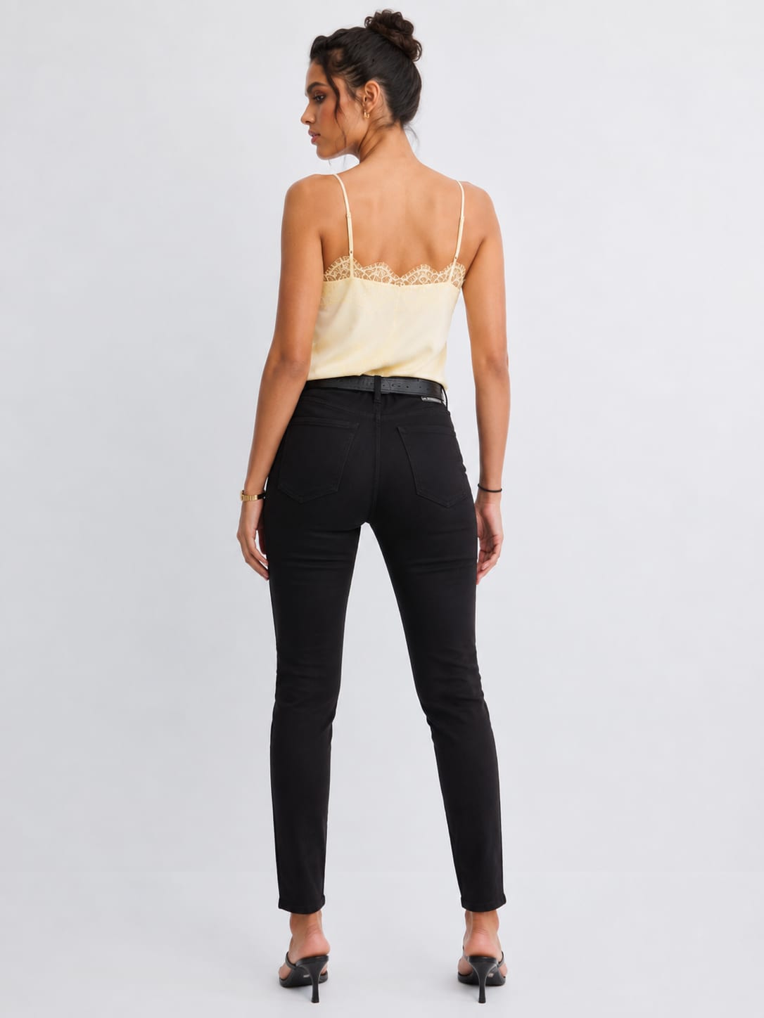 Skinny High waist  black jeans