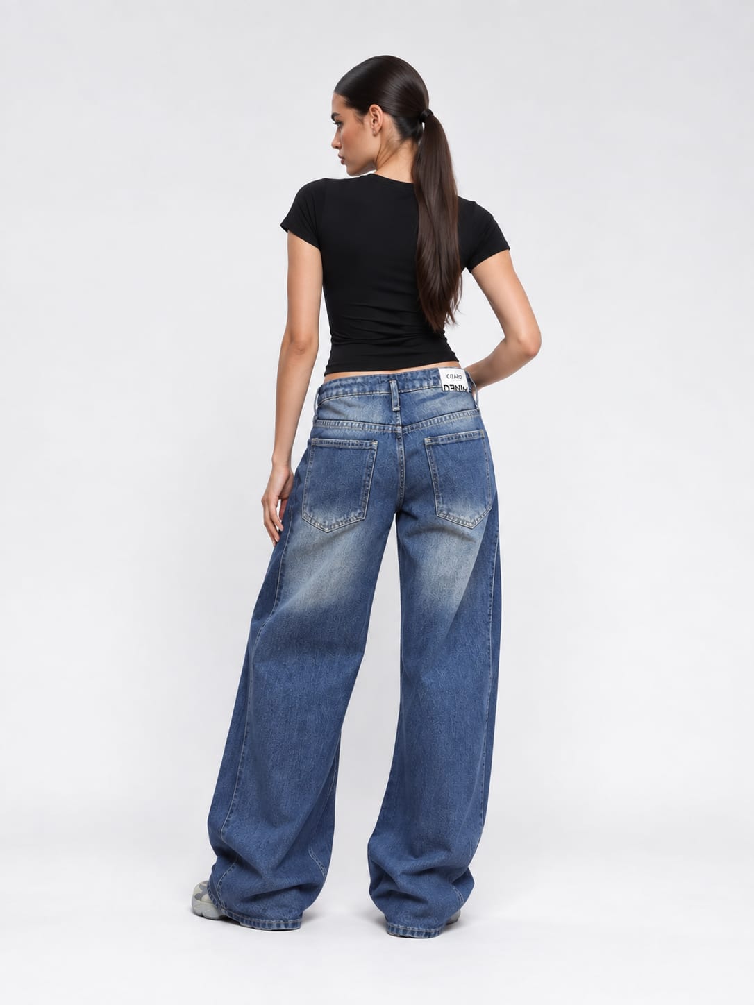 Super Baggy Mid-Rise – Deep Vintage Blue Jeans