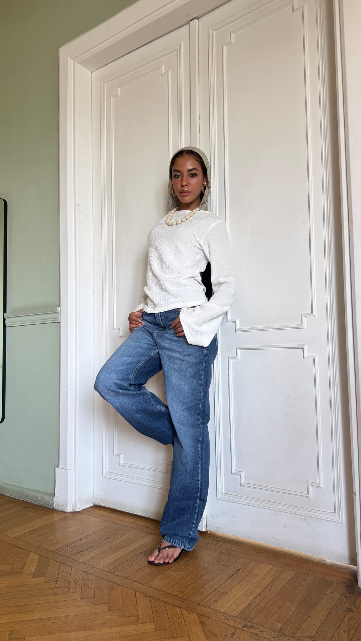 Straight High-Waist Light Vintage Blue Jeans