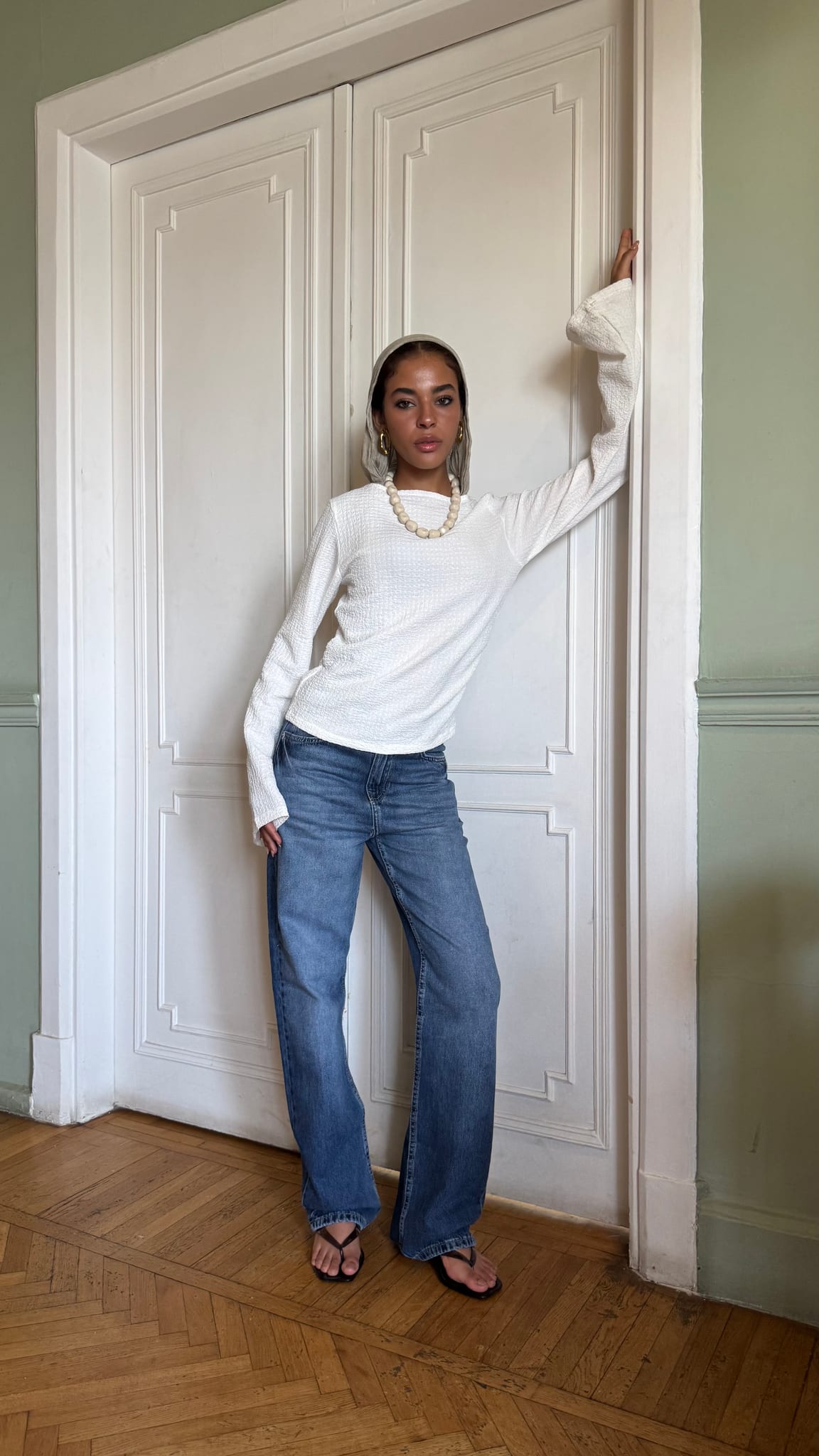Straight High-Waist Light Vintage Blue Jeans