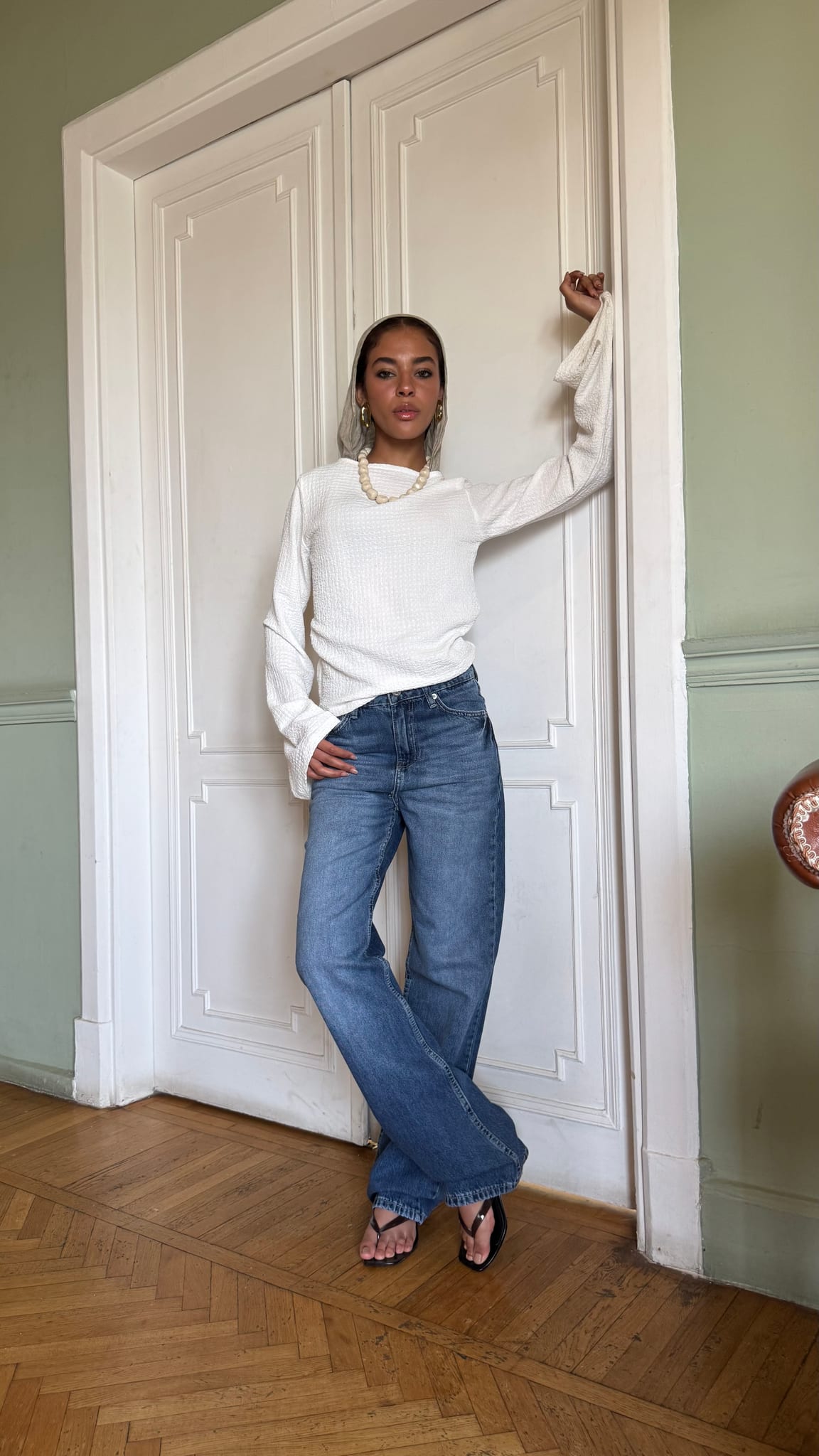 Straight High-Waist Light Vintage Blue Jeans
