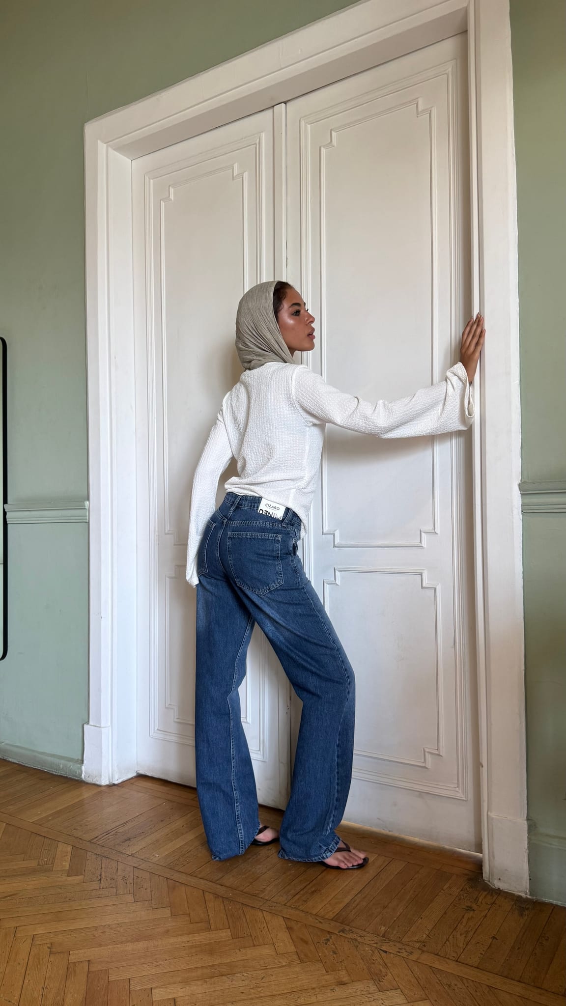 Straight High-Waist Light Vintage Blue Jeans