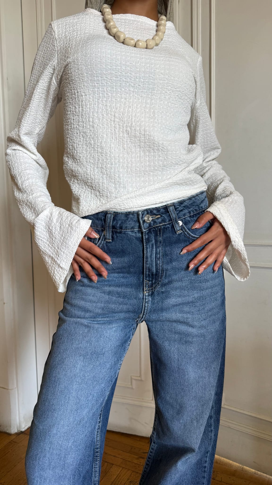 Straight High-Waist Light Vintage Blue Jeans