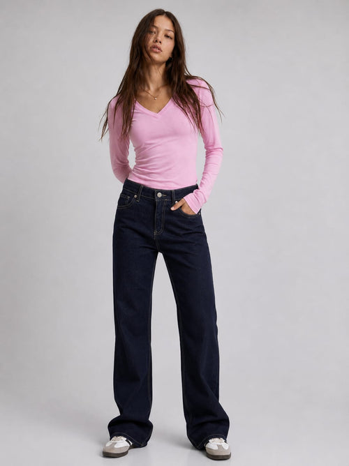 Straight High-Waist Dark Indigo Jeans Straight CIZARO - Cizaro Jeans